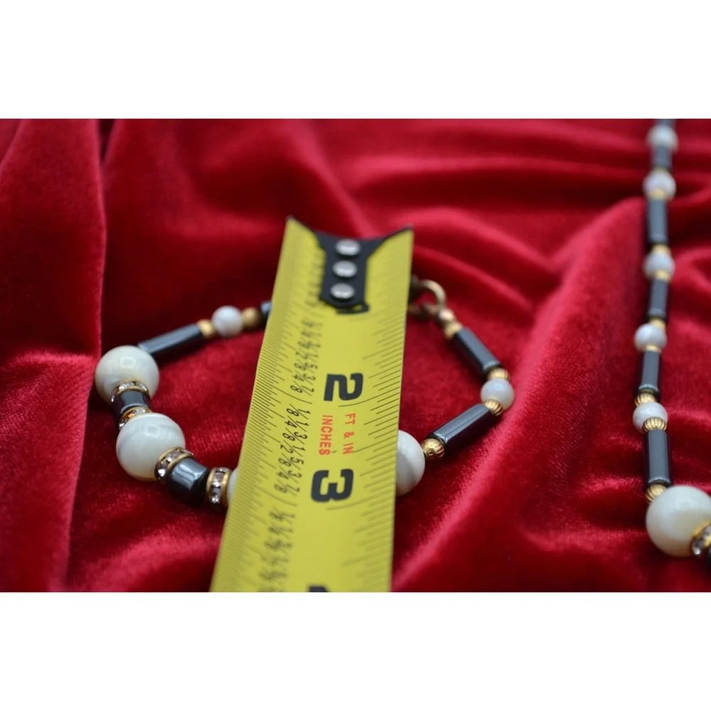 Vintage Trifari Style costume jewelry necklace and bracelet set